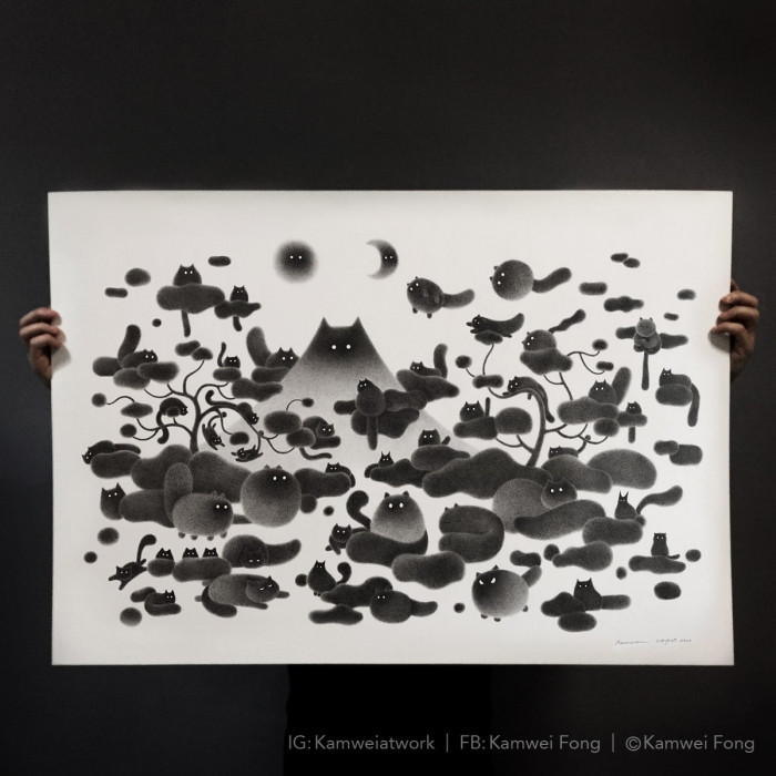 The original piece is about 25 x 37 inches.