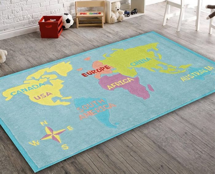 A rug showing USA and Canada are no longer being called 