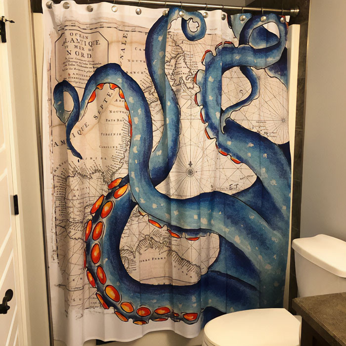 40. Shower Curtain for an Octopus Lover