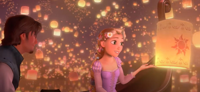 #2 At A Festival Dedicated To Rapunzel, The Princess Unknowingly Caught Her Parents' Lantern
