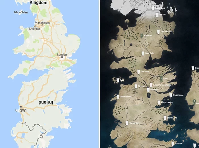 People began to notice that this map looks like a combination of Ireland and the UK