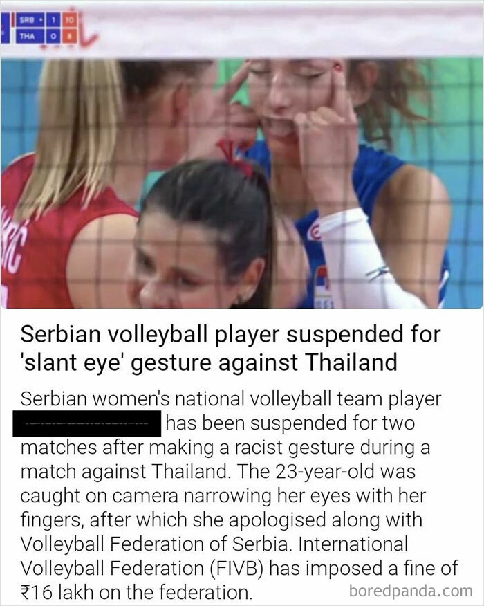 33. Racist Volleyball Player