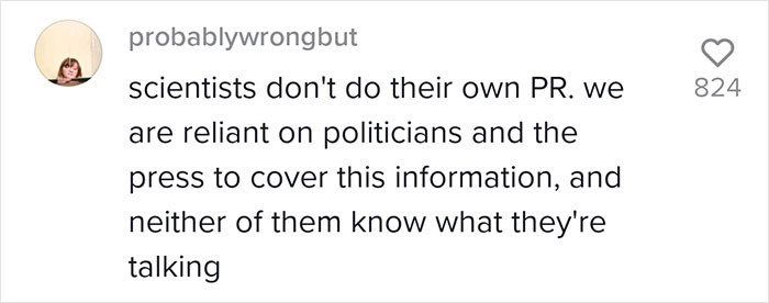Politicians are probably failing to communicate what medical experts are saying.