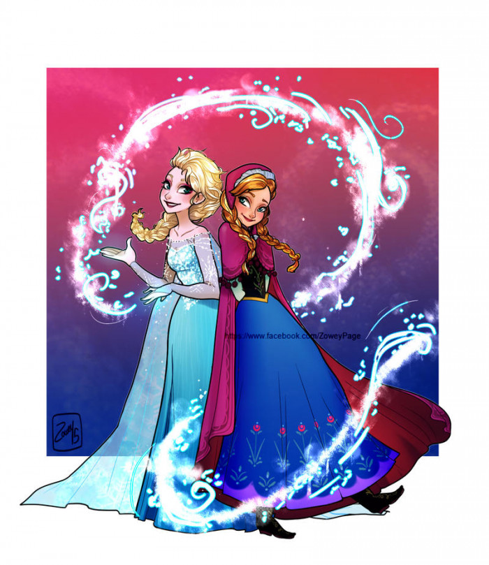 6. Elsa & Anna (Frozen)