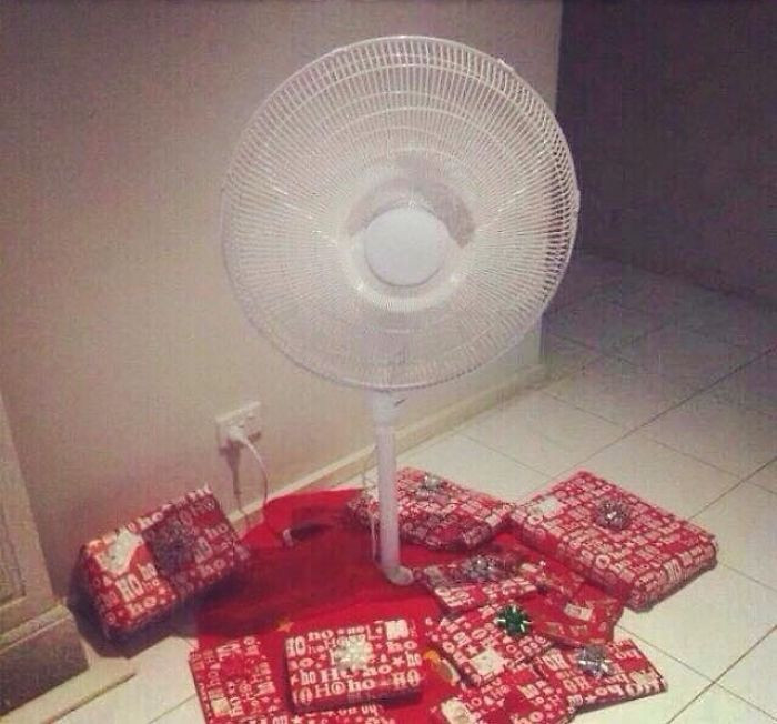  When it is too hot to put up a Christmas tree
