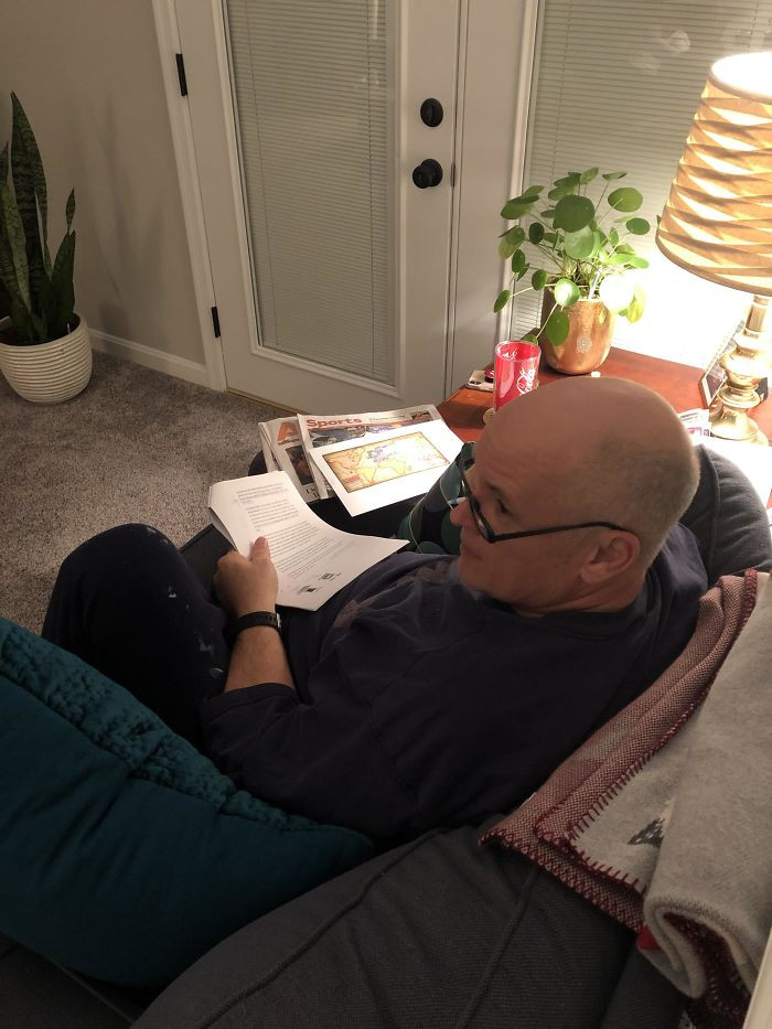 19. Told my dad I wanted to play the game 'Risk' with him, and I later found him with printed-out battle plans and nap strategies