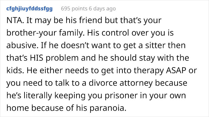 It's HER brother, after all.