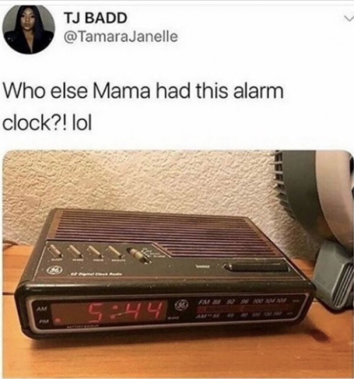 A radio and alarm clock