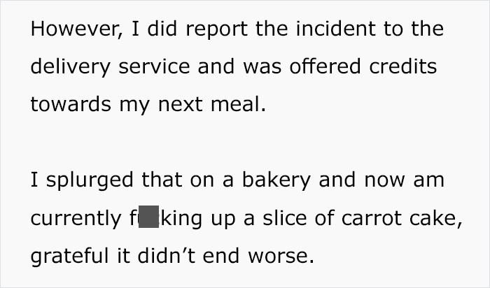 I did report the incident