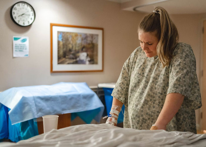 34. After the baby was delivered, mom said she's done and was going home.