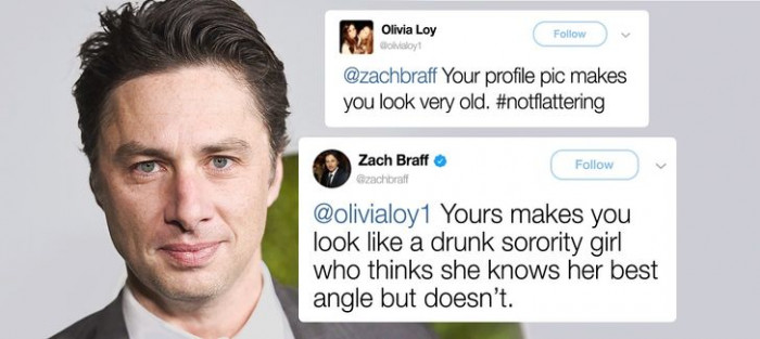 6. Zach Braff replying to criticism