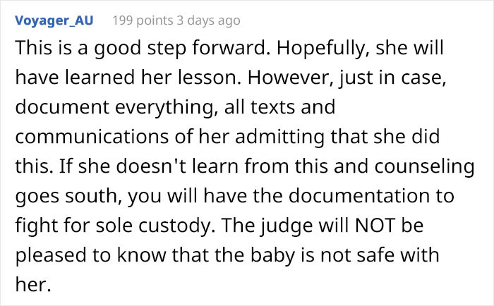 It's important to have proof.