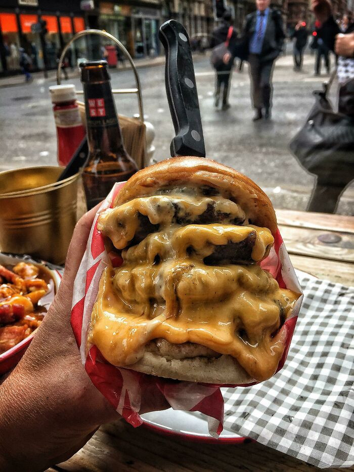 47. Requested extra cheese on my Cali 4x4 burger