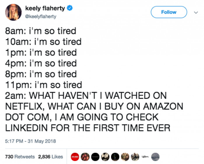 Every night, without fail.