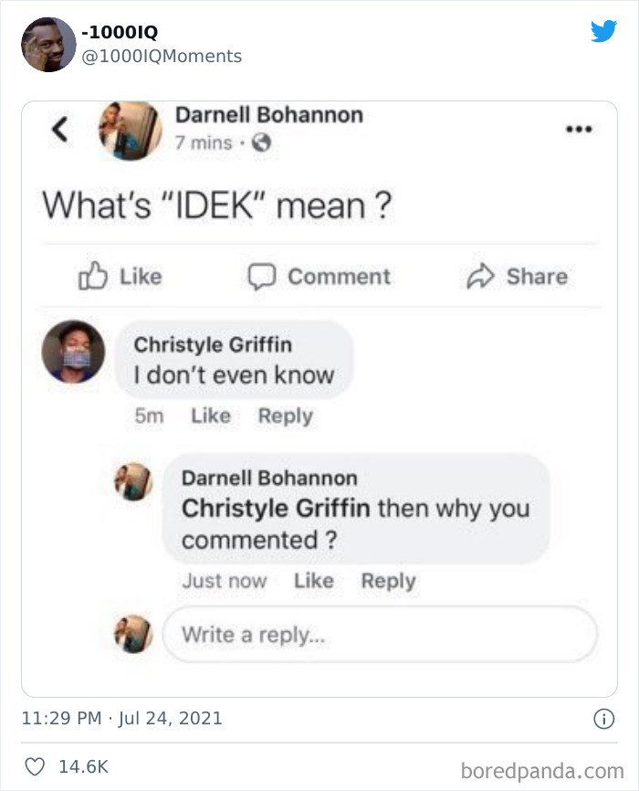 18. Why do you comment then? 