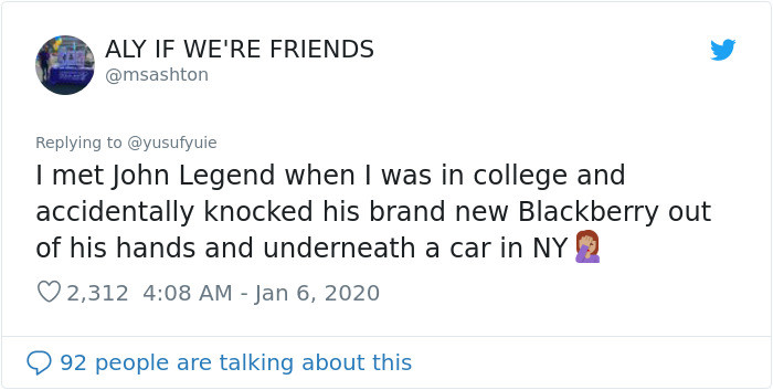 28. When you're not a legend in front of John Legend.