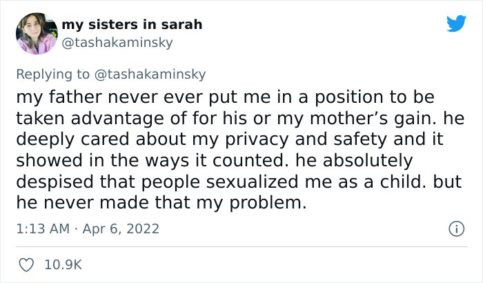 It's not the child's fault that they are being sexualized.