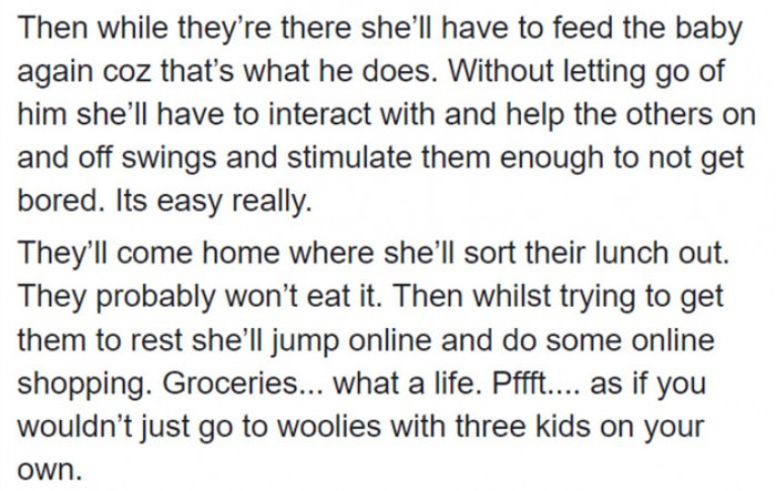 Feeding babies, the park, groceries... Sounds simple enough.