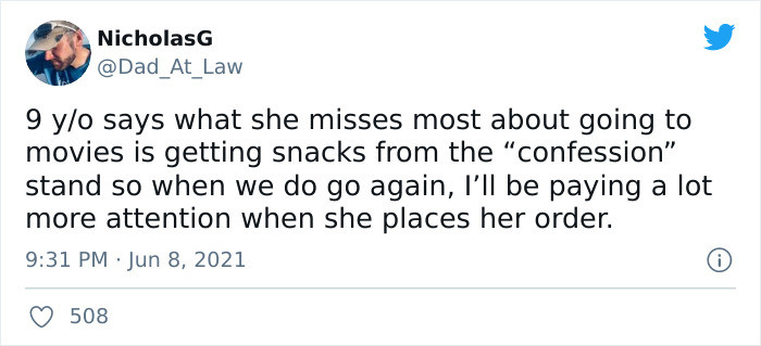 20. This girl loves to get her movie snacks from the confession stand.