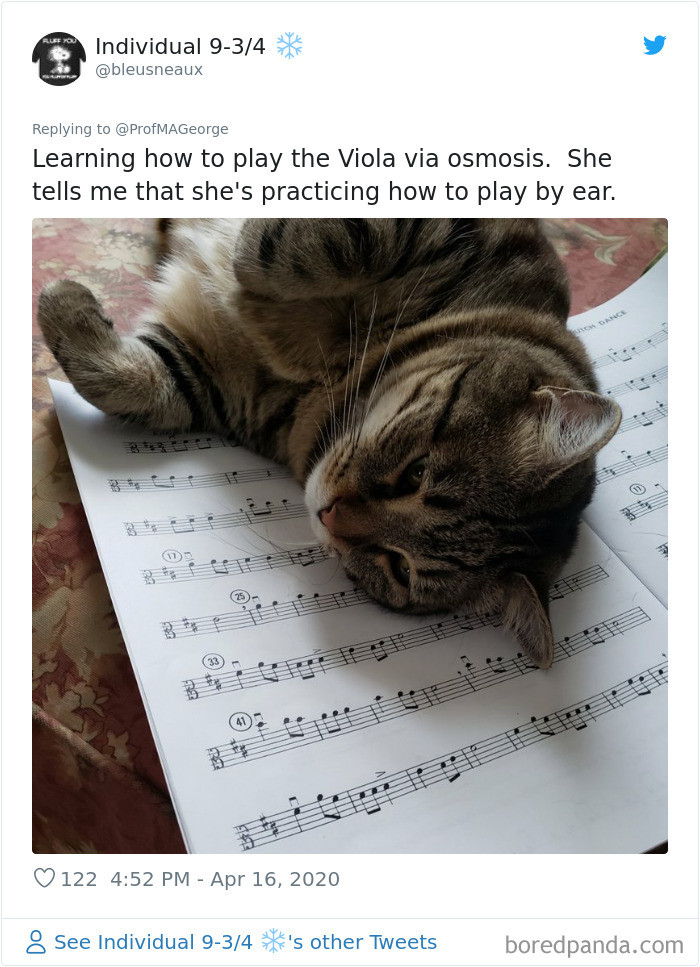 16. She's listening to the notes
