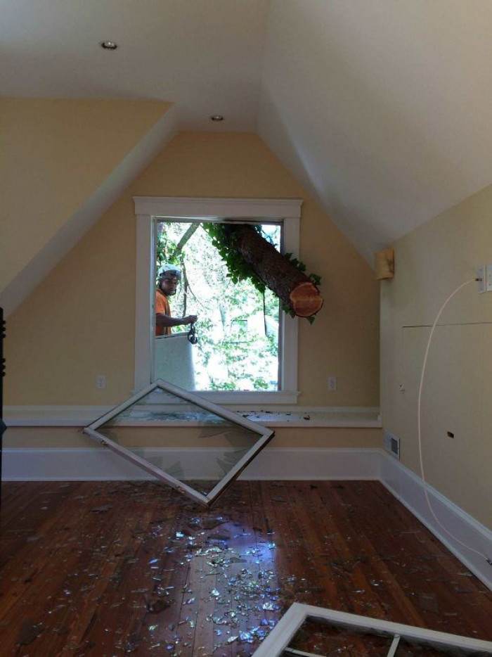 The look on that guys face suggests it may have been his job to prevent that kind of thing from happening.