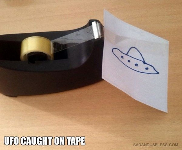 Look it's a UFO caught on tape