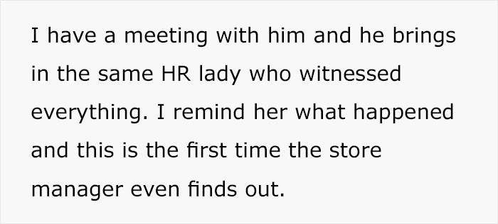 The store manager had not even been informed of what had happened.