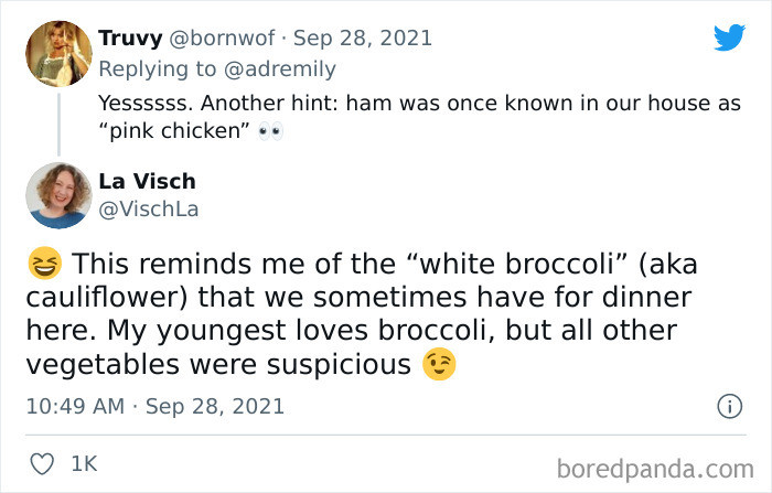 12. Pink chicken and white broccoli