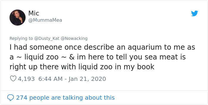 The simple words "sea meat" somehow really captivated internet audiences.
