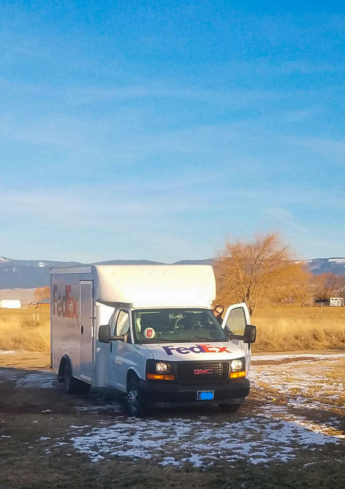 My New Fedex Guy Keeps A Wilson Volleyball In The Window Of His Truck