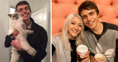 Man Travels 4,000 Miles To Meet Woman Of His Dreams Who He Met On Cat Facebook Page
