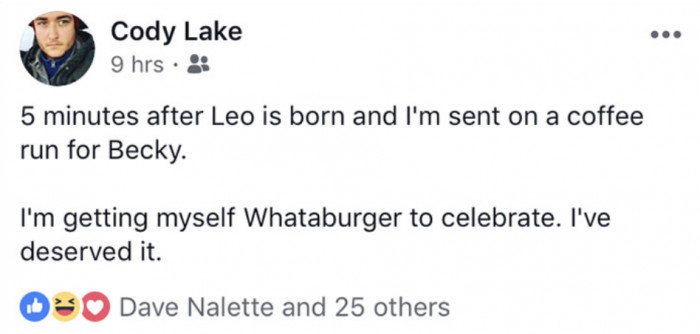 You deserve it, boo!