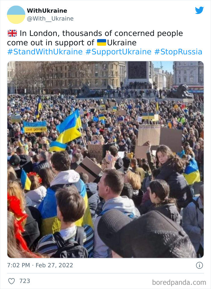 40. There is no shortage of protesters in London