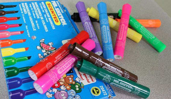 1. Scented markers. 