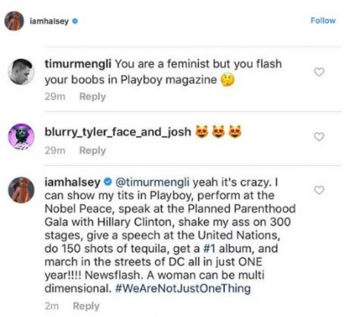 18. Halsey smacking down someone who questioned her choices about her body is golden