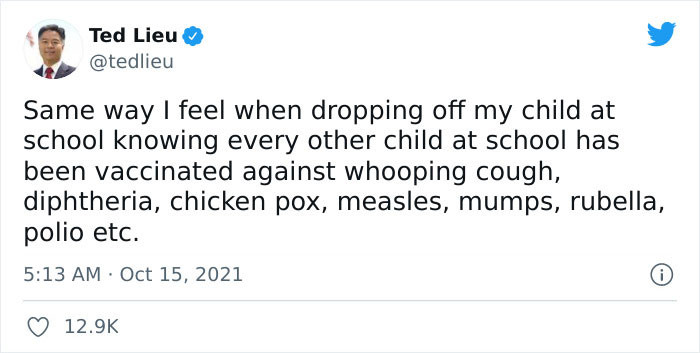 12. We get vaccinated against other things too