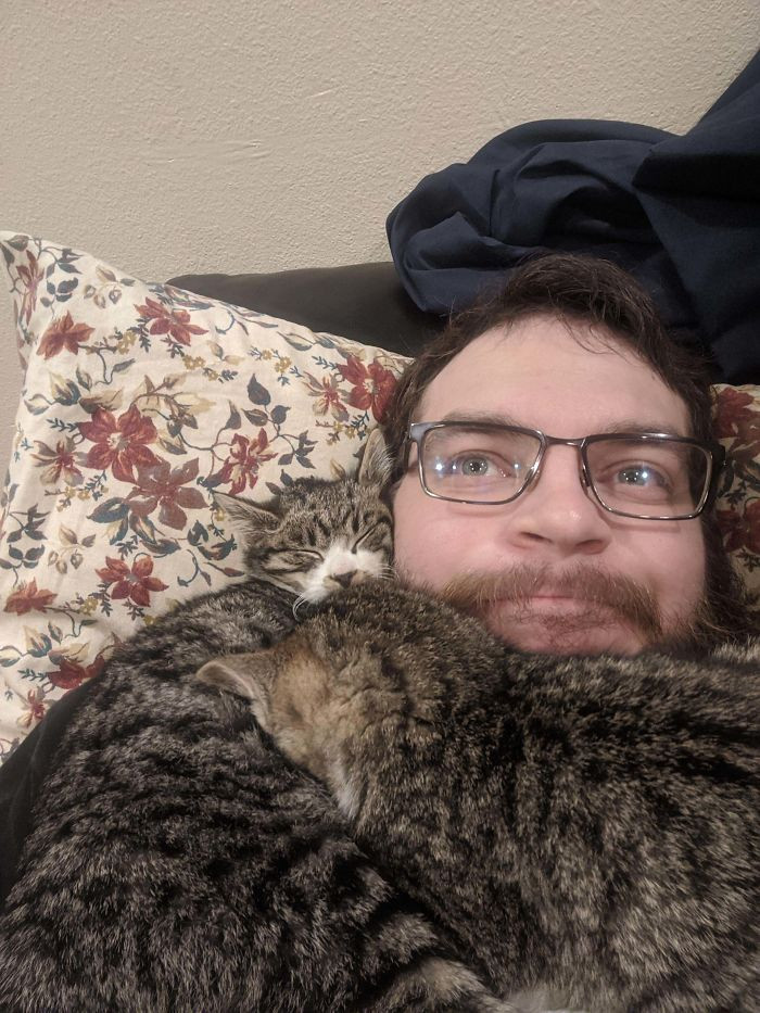 36. "Today, I Adopted Two 8-Week-Old Kittens Who Are Brothers. I Originally Applied For One, But When I Got The Call About Being Accepted To Adopt, I Was Asked If I Wanted To Adopt The Brothers Together Because The People Adopting His Brother Backed Out. Meet Kingston And Derby!"
