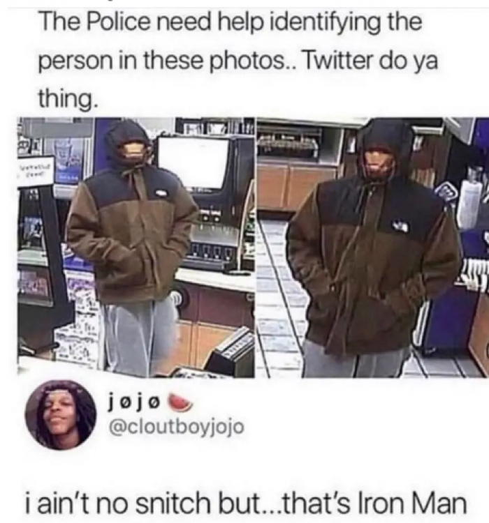 4. Snitches get stitches, bruh.