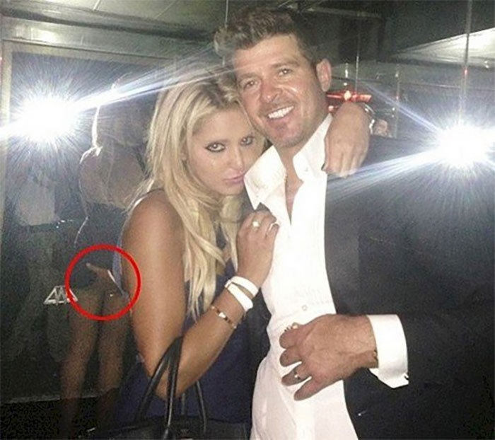 6. Robin Thicke's wife was not happy about that