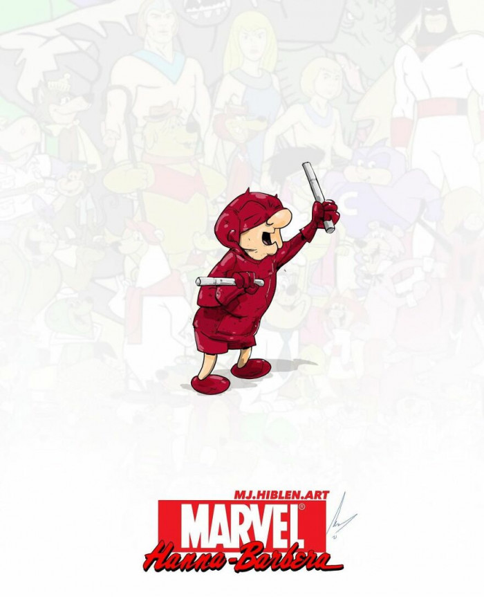 9. Wonderous mashup cover photo of Mr. Magoo as Daredevil which fits perfectly because both of them have the eye issues