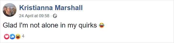 This person was relieved to see they weren't the only one who had done this!