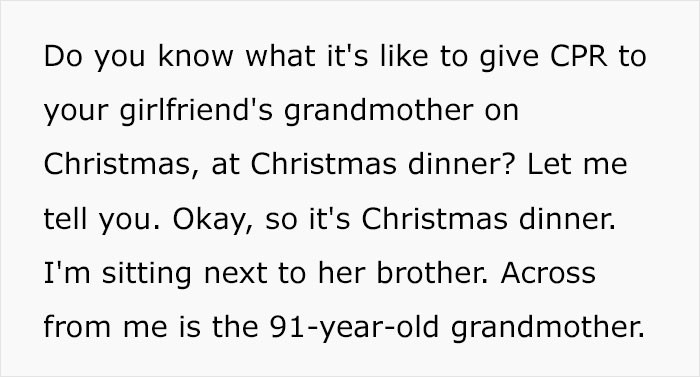 Lizzy recently shared a story on TikTok of how she performed CPR on her girlfriend's grandmother at Christmas.