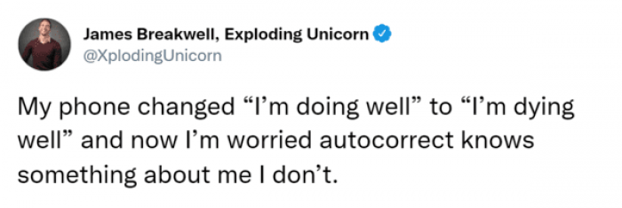 At least you're doing it well?