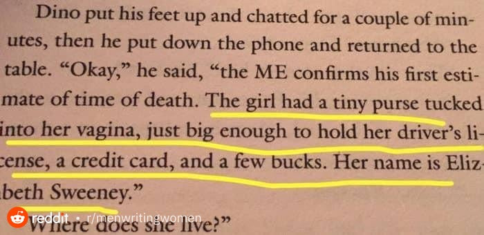 9. Yes, because vaginas act as another pocket for items.