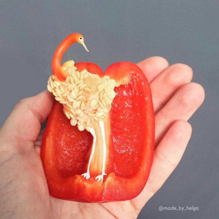 3. Swan from a Bell Pepper