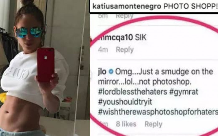 7. That time J Lo was so chill with the people accusing her of Photoshop