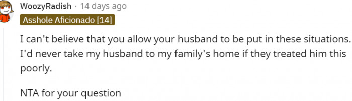 19. Why allow your husband to be put in such situations...