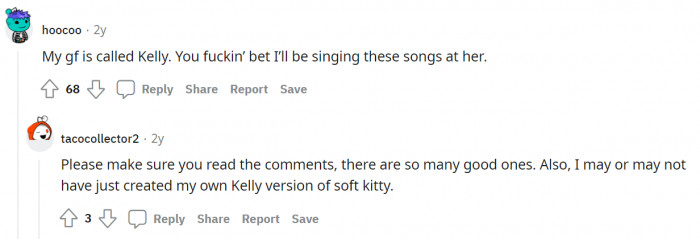 18. Good luck to the girlfriend!