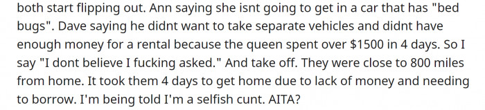 She left them at a car rental company, 800 miles away from home. She asks if what she did was wrong.
