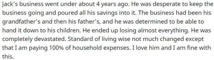 Jack's Business Went Under